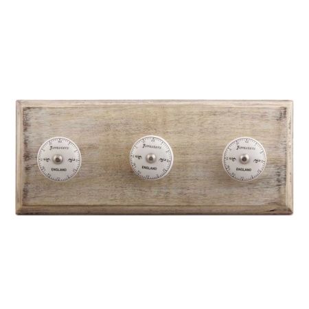 Foresters England Roman Watch Flat Ceramic Wooden Hooks 
